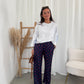 Satin flower pants