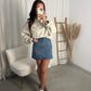 Mini denim skirt