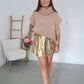Wrap skirt gold