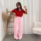 Evie wide pants pink