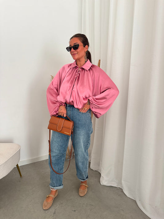 Pep satin veste pink