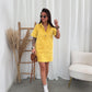 Elle denim dress yellow