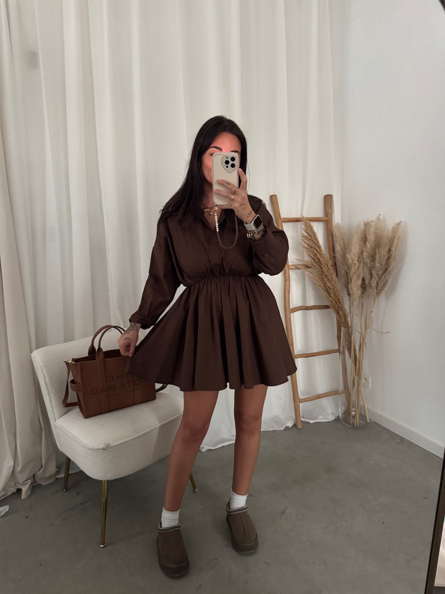 Poppie dress brown