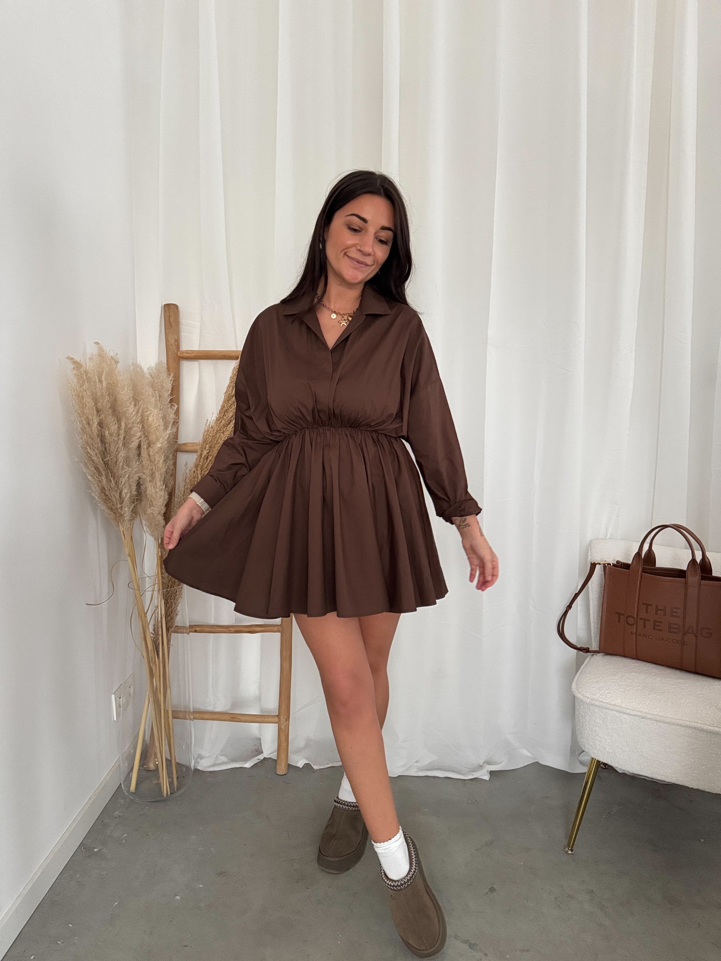 Poppie dress brown