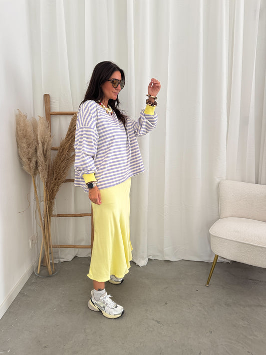 Silk skirt yellow