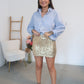 Sequin mini skirt gold