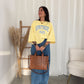 Sweater vintage paris yellow