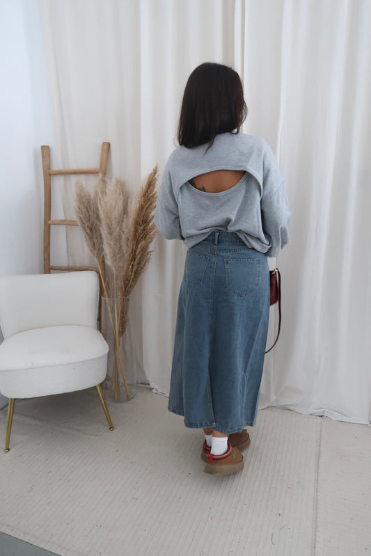 Open back sweater