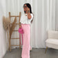 Evie wide pants pink