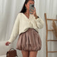 Satin balloon skort