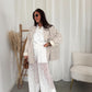 Lace pants white