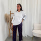 Satin flower pants