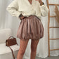 Satin balloon skort