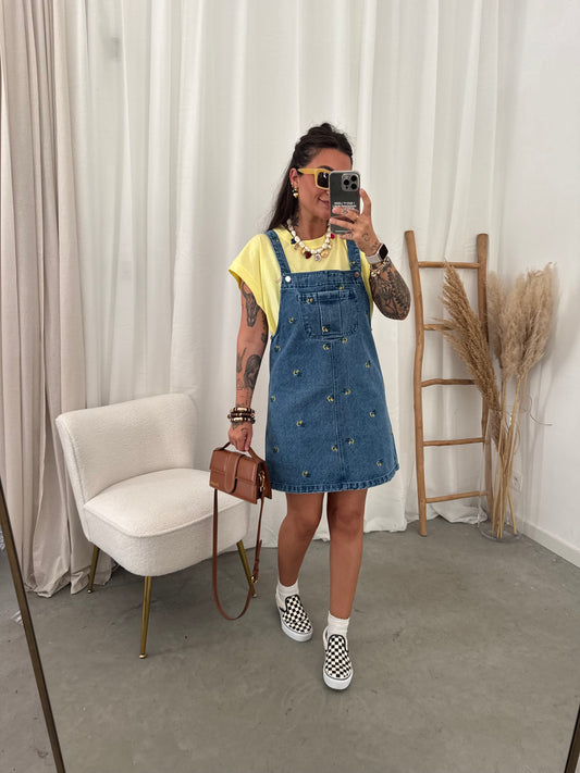 Flower salopette dress