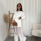 Lace pants white