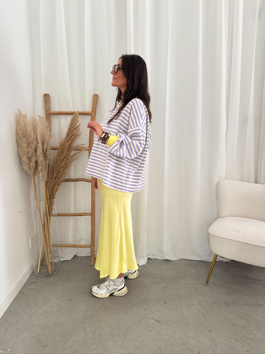 Silk skirt yellow