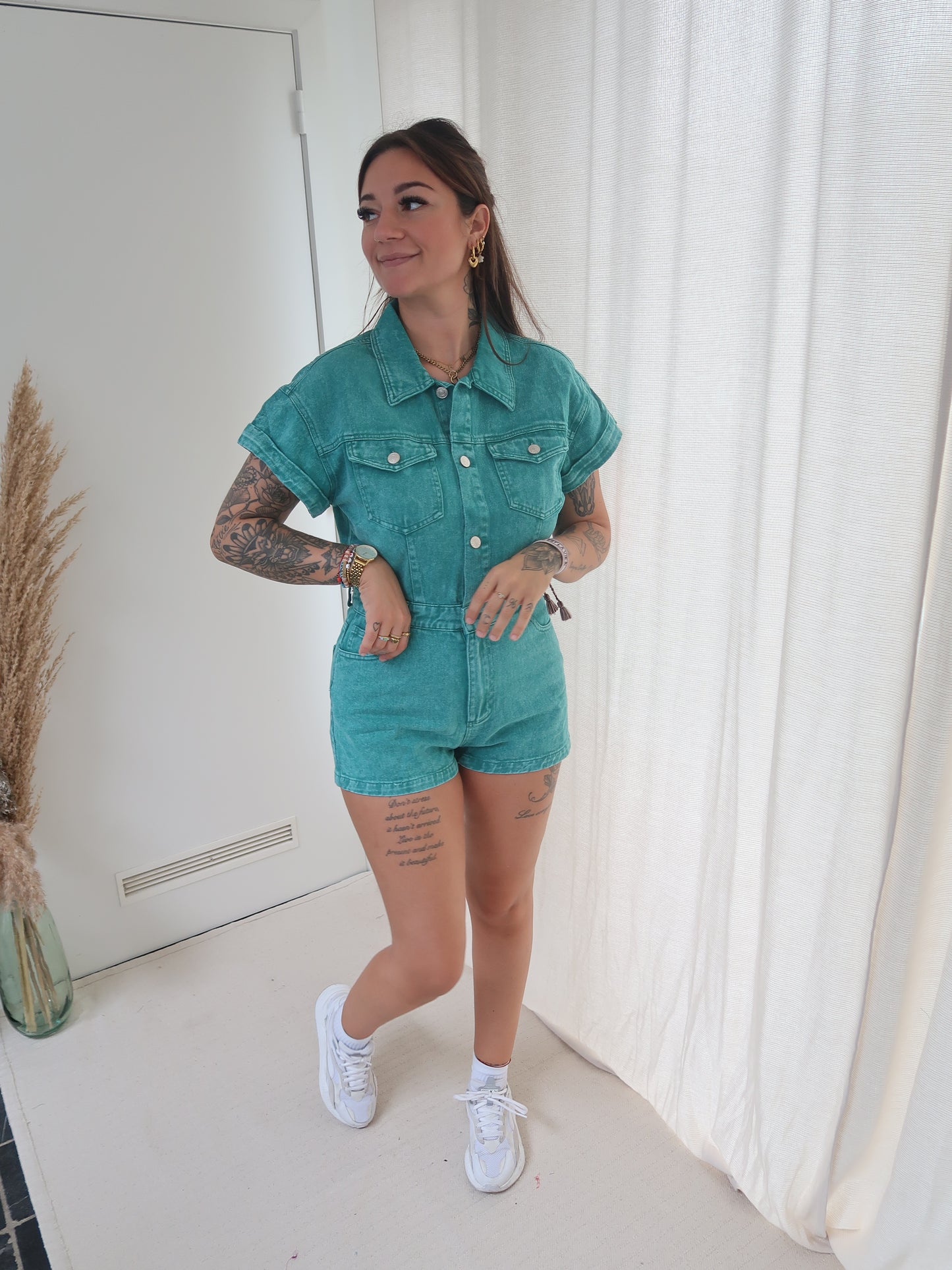 Milly playsuit green